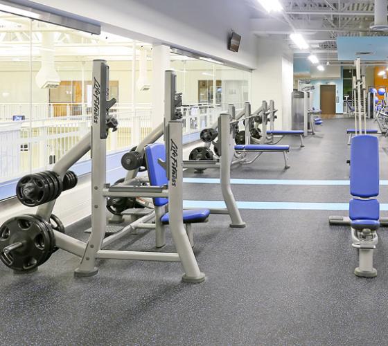 Interior view of the о fitness centre.